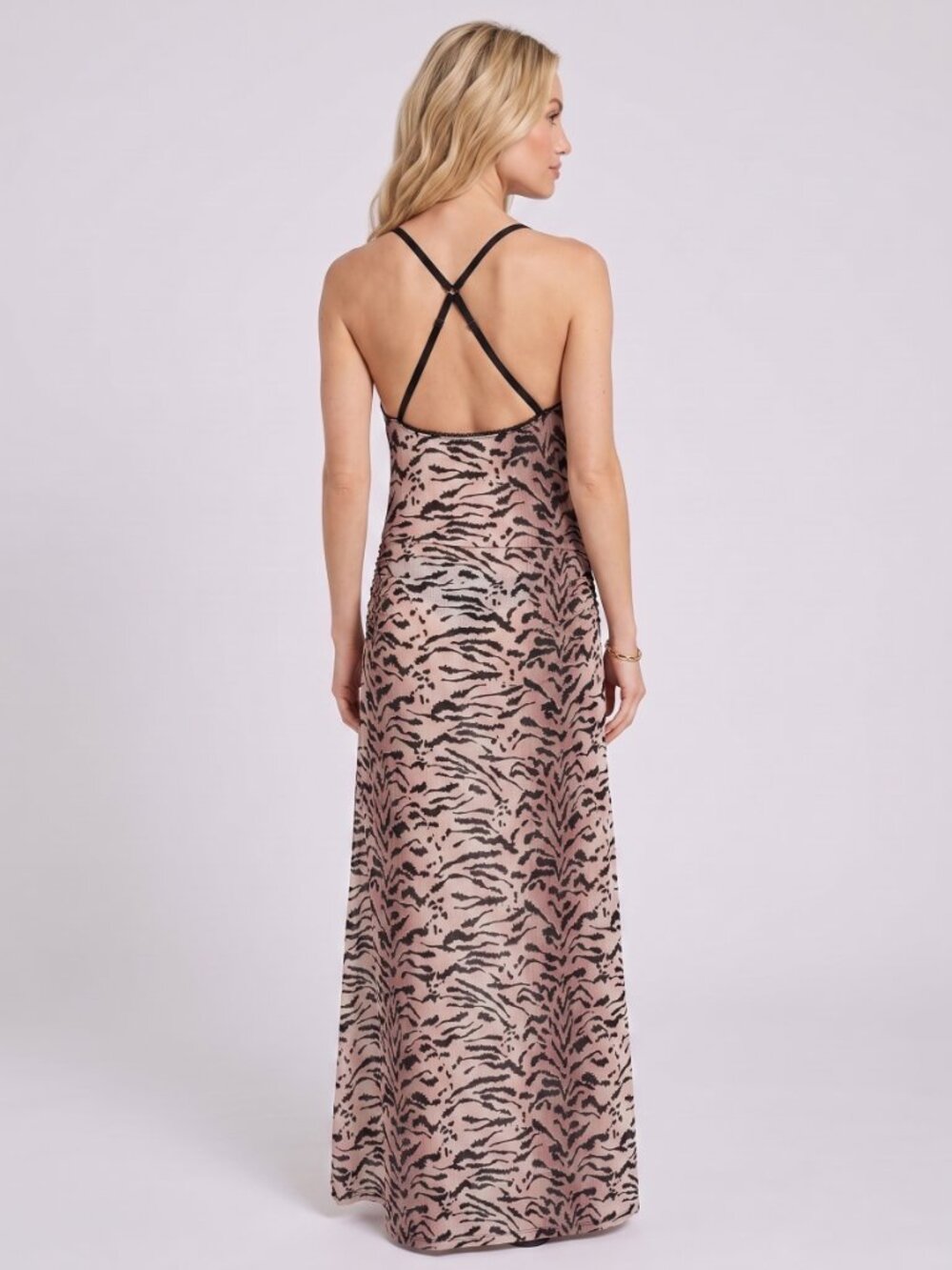 Free People Women's Concrete Jungle Maxi Slip Dress Tiger Print Strappy Back - Picture 2 of 4